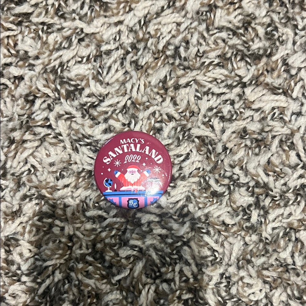 Macy's Red Santaland 2022 Button